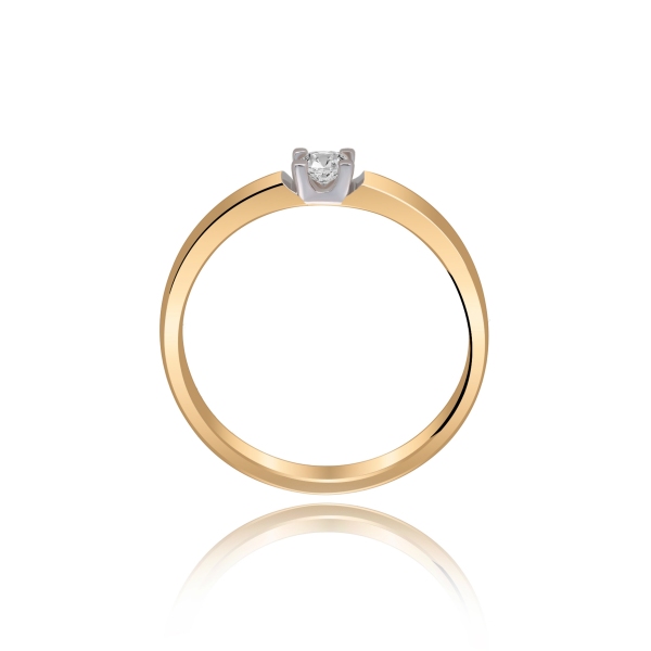 Pierścionek Zaręczynowy Z Brylantem 0,10 ct RS0461