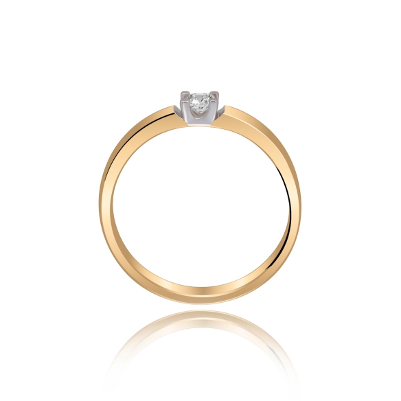 Pierścionek Zaręczynowy Z Brylantem 0,10 ct RS0461