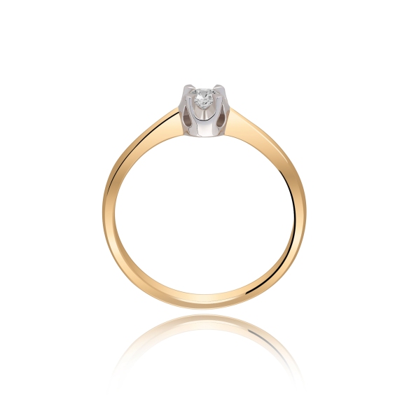 Pierścionek Zaręczynowy Z Brylantem 0,10 ct RS0207