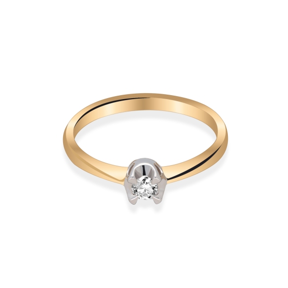 Pierścionek Zaręczynowy Z Brylantem 0,10 ct RS0207