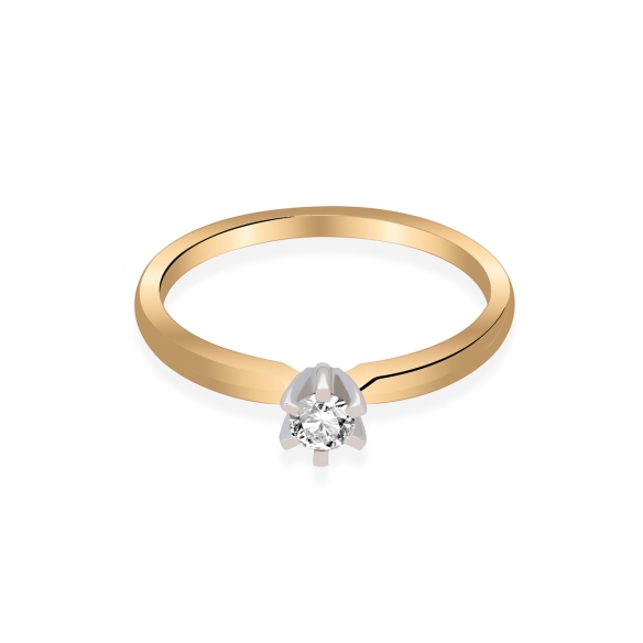Pierścionek Zaręczynowy Z Brylantem 0,15 ct RS0158
