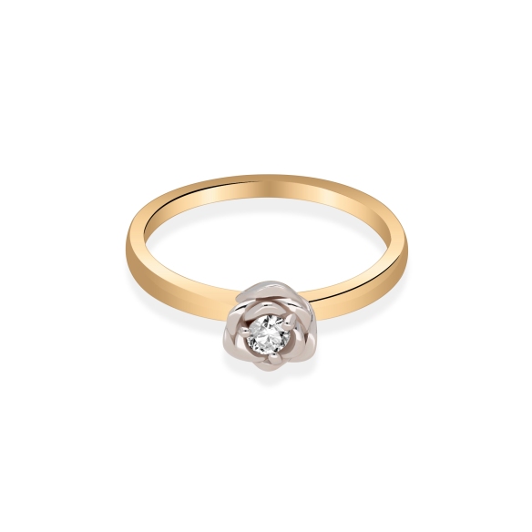 Pierścionek Zaręczynowy Z Brylantem 0,10 ct RS0159