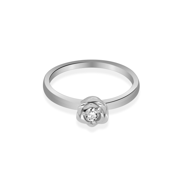 Pierścionek Zaręczynowy Z Brylantem 0,10 ct RS0159
