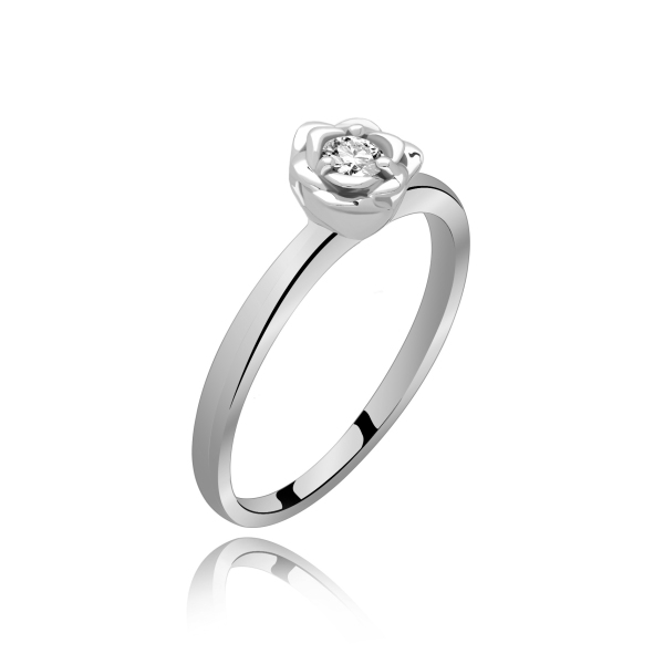 Pierścionek Zaręczynowy Z Brylantem 0,10 ct RS0159