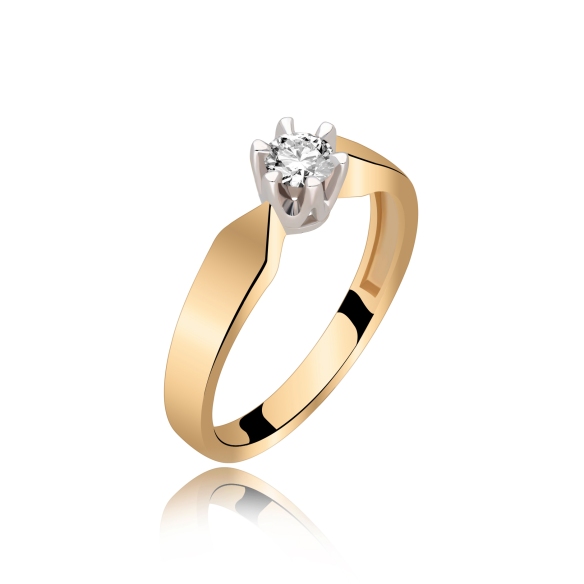 Pierścionek Zaręczynowy Z Brylantem 0,25ct RS0041