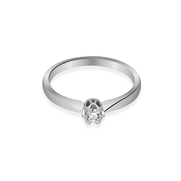 Pierścionek Zaręczynowy Z Brylantem 0,10 ct RS0488
