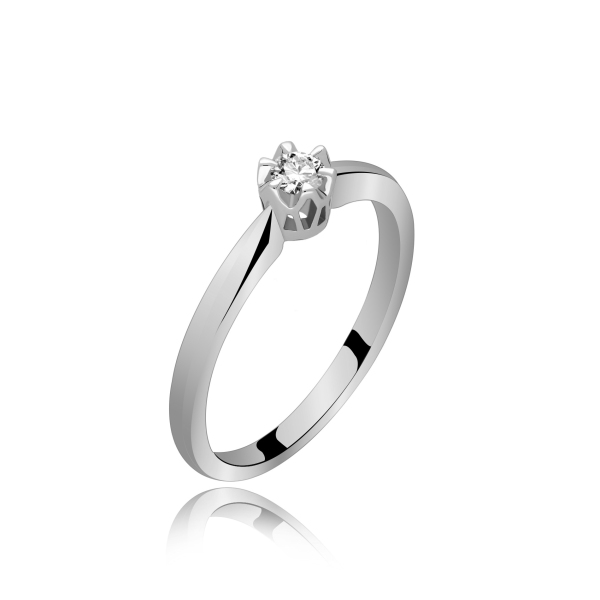 Pierścionek Zaręczynowy Z Brylantem 0,10 ct RS0488