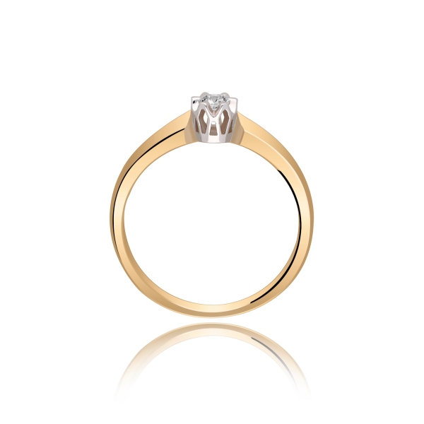 Pierścionek Zaręczynowy Z Brylantem 0,10 ct RS0488