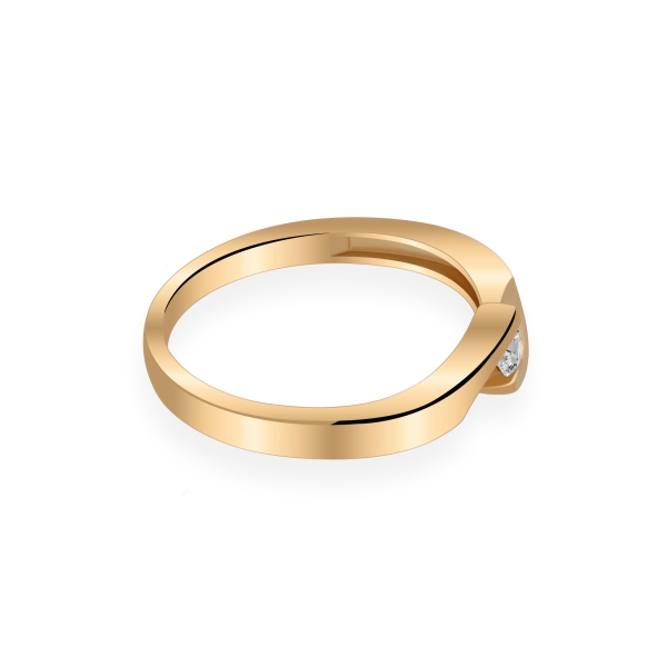 Złoty Pierścionek Z Brylantem 0,10 ct RS0034