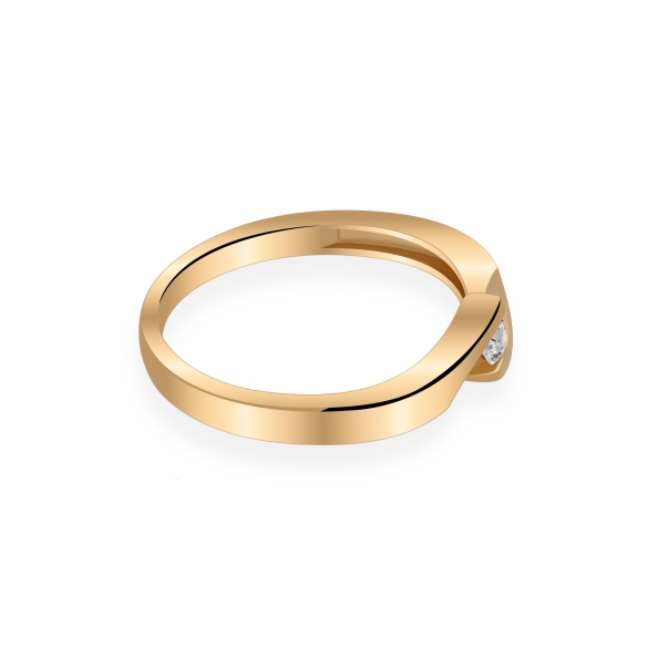 Złoty Pierścionek Z Brylantem 0,10 ct RS0034