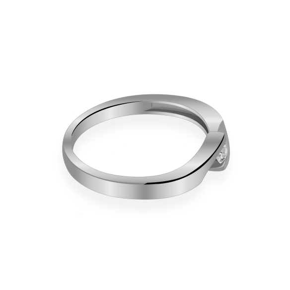 Złoty Pierścionek Z Brylantem 0,10 ct RS0034