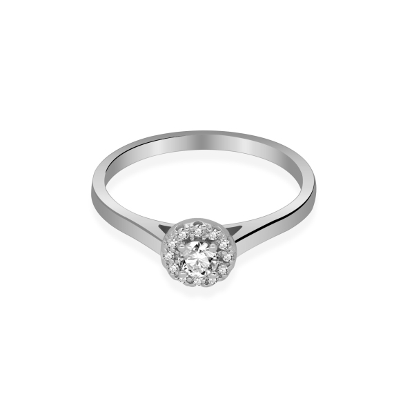 Pierścionek Zaręczynowy Z Brylantami 0,21ct RS0369