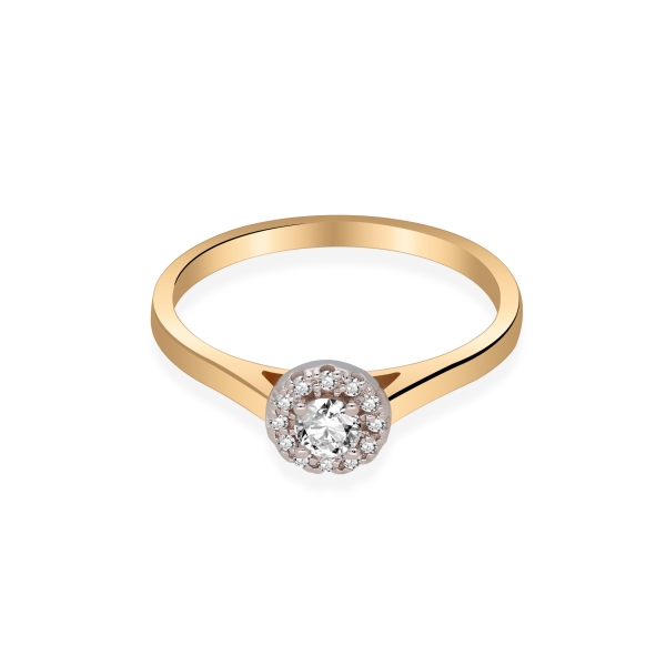 Pierścionek Zaręczynowy Z Brylantami 0,21ct RS0369