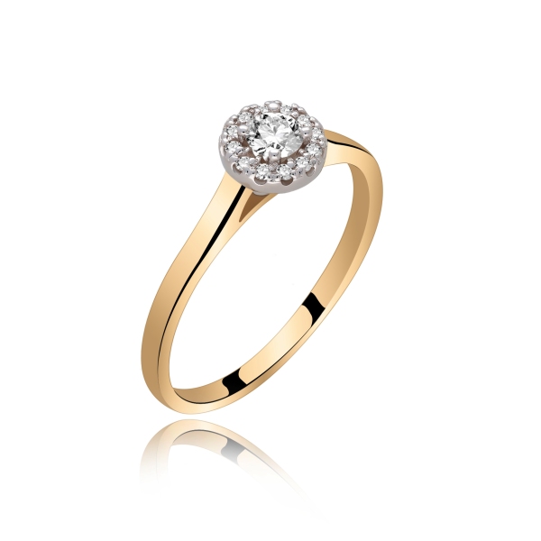 Pierścionek Zaręczynowy Z Brylantami 0,21ct RS0369
