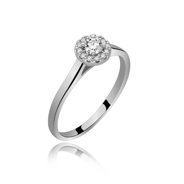 Pierścionek Zaręczynowy Z Brylantami 0,21ct RS0369