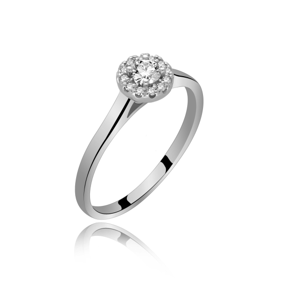 Pierścionek Zaręczynowy Z Brylantami 0,21ct RS0369