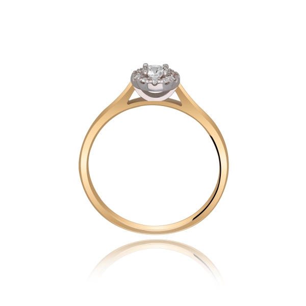 Pierścionek Zaręczynowy Z Brylantami 0,21ct RS0369