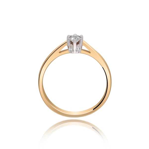 Pierścionek Zaręczynowy Z Brylantami 0,17ct RS0412