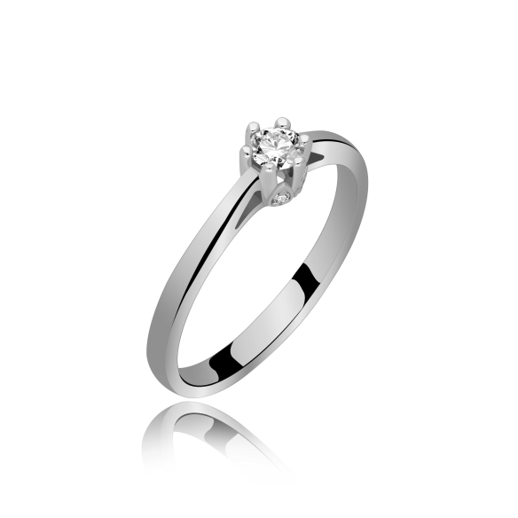 Pierścionek Zaręczynowy Z Brylantami 0,17ct RS0412