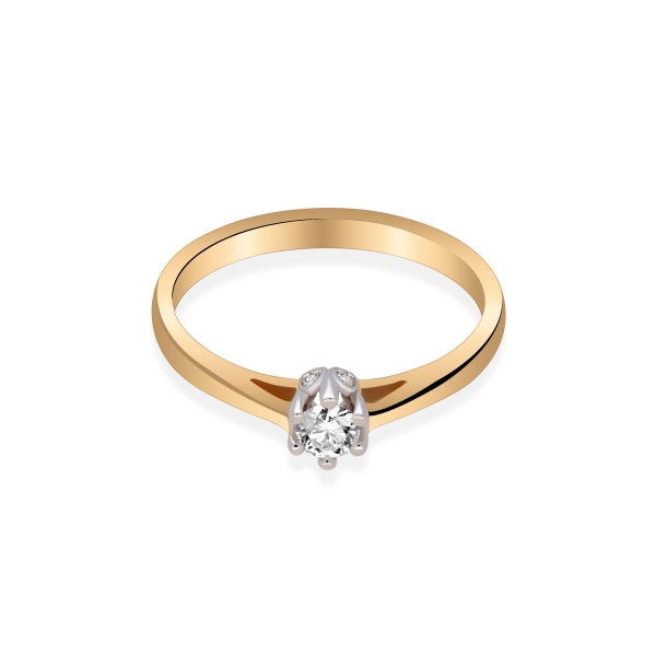 Pierścionek Zaręczynowy Z Brylantami 0,17ct RS0412