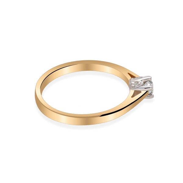 Pierścionek Zaręczynowy Z Brylantami 0,17ct RS0412