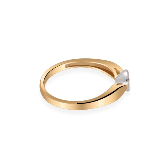 Złoty Pierścionek Z Brylantami 0,11 ct RS0217