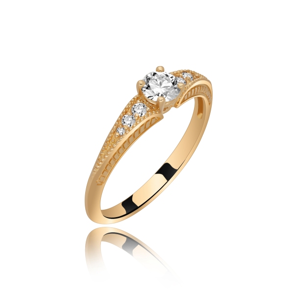 Złoty Pierścionek Z Brylantami 0,37ct RS0990