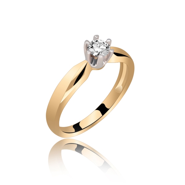 Pierścionek Złoty Z Brylantem 0,25ct RS0362
