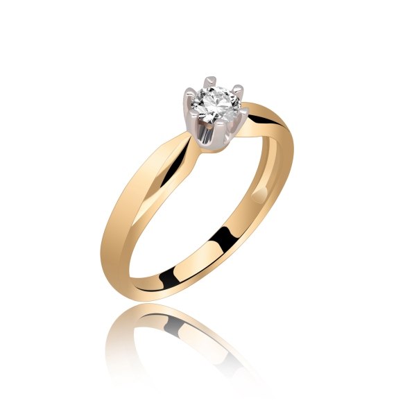 Pierścionek Złoty Z Brylantem 0,25ct RS0362