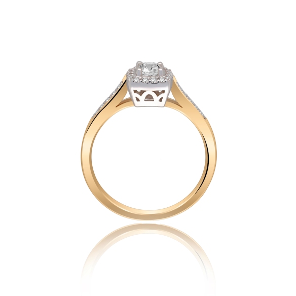 Pierścionek Złoty Z Brylantami 0,38ct RS0288