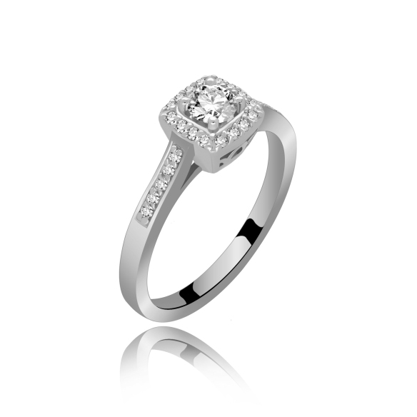 Pierścionek Złoty Z Brylantami 0,38ct RS0288