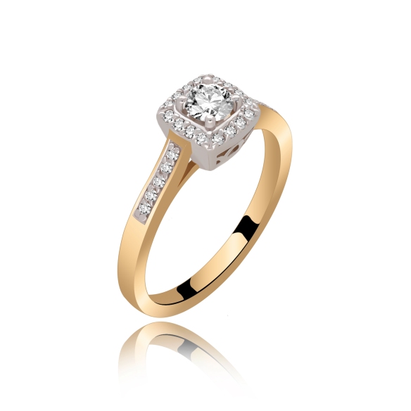 Pierścionek Złoty Z Brylantami 0,38ct RS0288