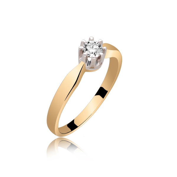 Pierścionek Złoty Z Brylantem 0,21ct RS0250