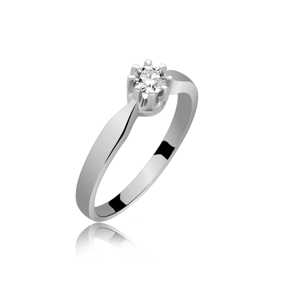 Pierścionek Złoty Z Brylantem 0,21ct RS0250