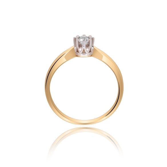 Pierścionek Złoty Z Brylantem 0,21ct RS0250