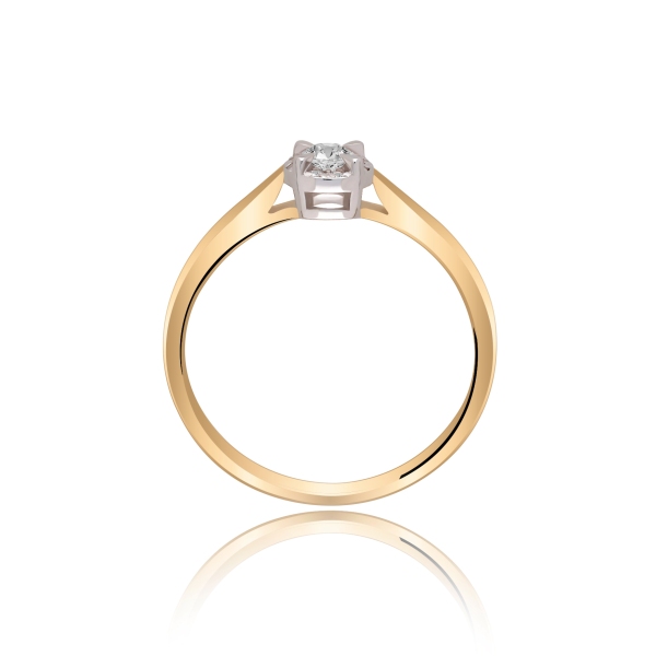 Pierścionek Złoty Z Brylantami 0,14ct RS0206