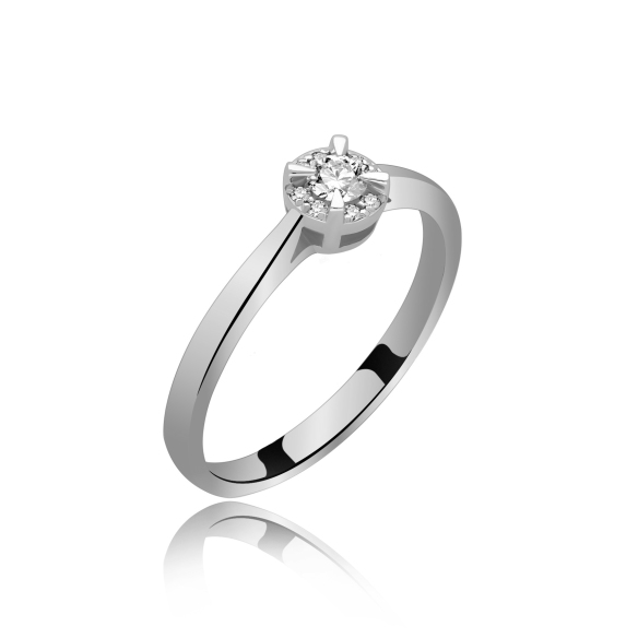 Pierścionek Złoty Z Brylantami 0,14ct RS0206