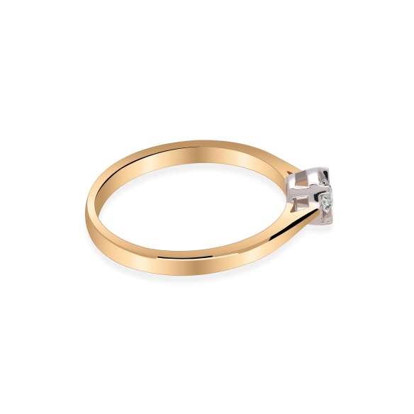 Pierścionek Złoty Z Brylantami 0,14ct RS0206