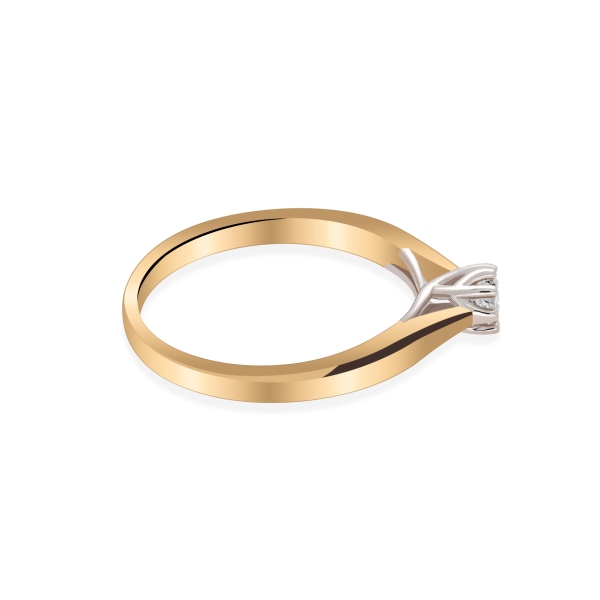 Pierścionek Złoty Z Brylantem 0,15ct RS0047