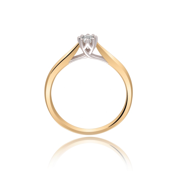 Pierścionek Złoty Z Brylantem 0,15ct RS0047