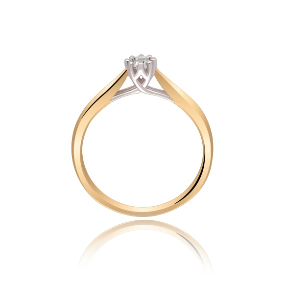 Pierścionek Złoty Z Brylantem 0,15ct RS0047