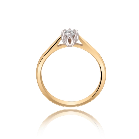 Pierścionek Złoty Z Brylantem 0,10ct RS0426