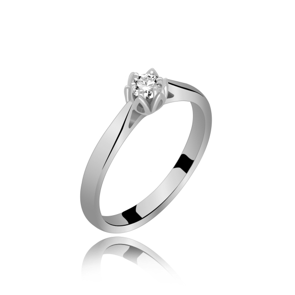 Pierścionek Złoty Z Brylantem 0,10ct RS0426