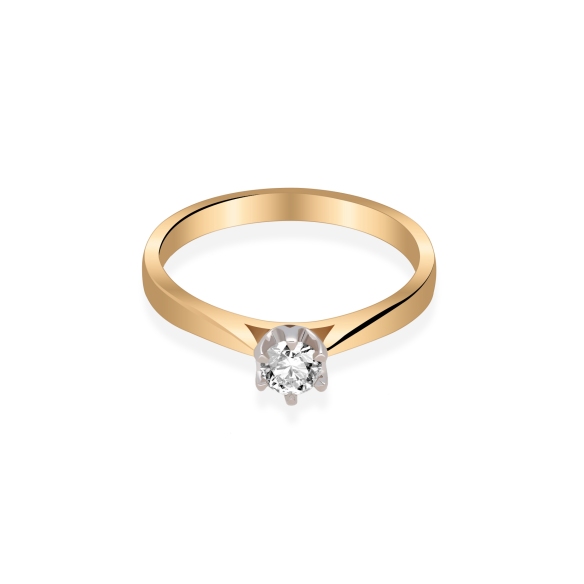 Pierścionek Złoty Z Brylantem 0,20ct RS0284