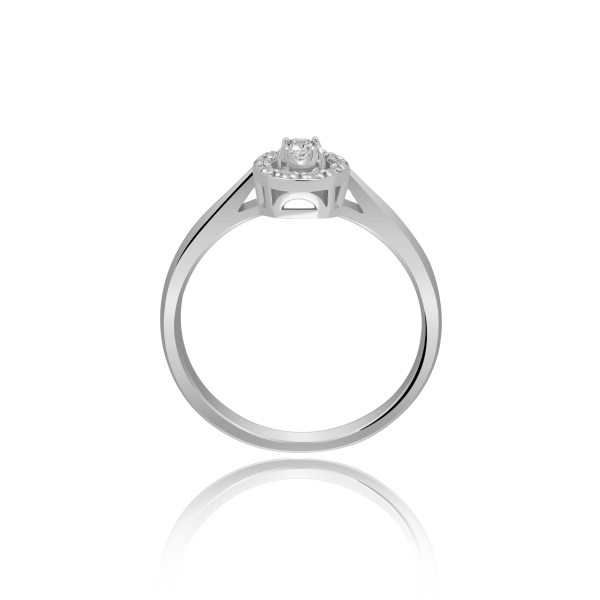 Pierścionek Złoty Z Brylantami 0,11ct RS0167