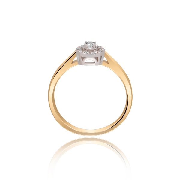 Pierścionek Złoty Z Brylantami 0,11ct RS0167