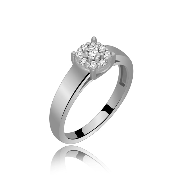 Pierścionek Złoty Z Brylantami 0,18ct RS0130