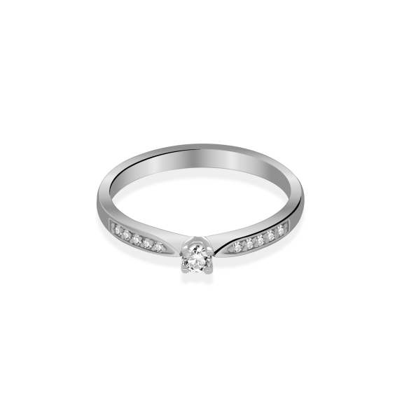 Pierścionek Złoty Z Brylantami 0,10ct RS0239