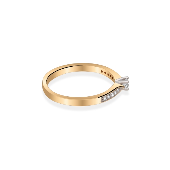 Pierścionek Złoty Z Brylantami 0,10ct RS0239