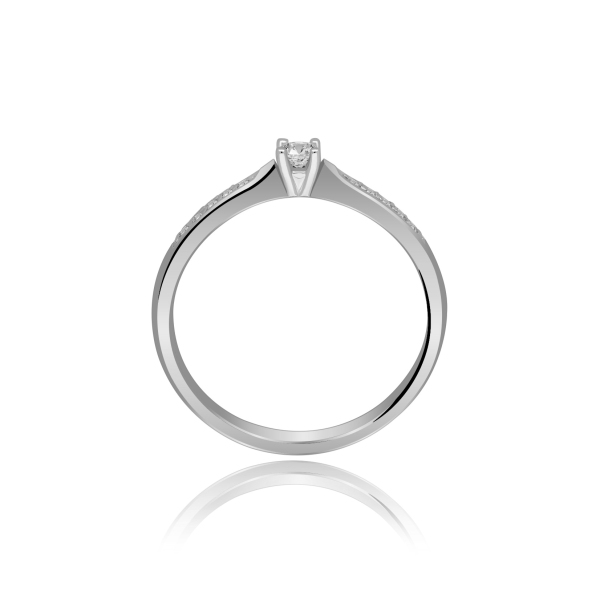 Pierścionek Złoty Z Brylantami 0,10ct RS0239